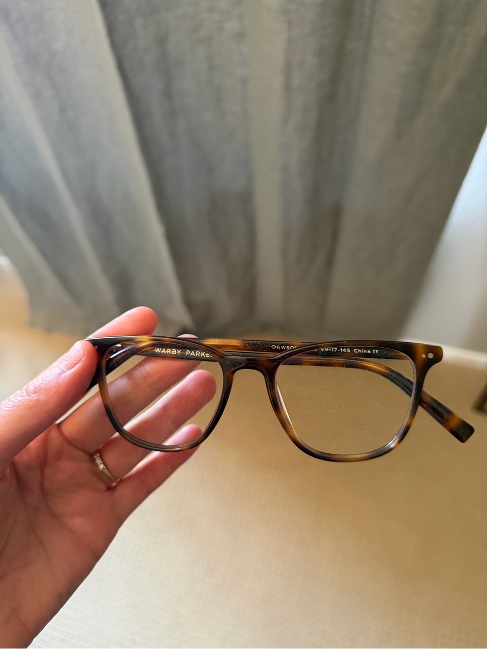 Warby Parker Tortoise Brown Rectangular Frames Dawson
